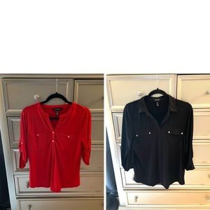 EUC TWO dress tops size medium.